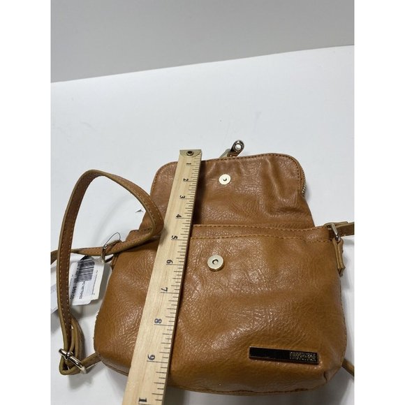Kenneth Cole Reaction Purse New Brown Tan Leather Side Handbag, Brand New - Picture 9 of 12